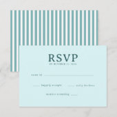 Réponse Calme Turquoise Minimaliste RSVP (Devant / Derrière)