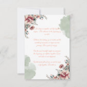 Réponse Cartons d'invitation de mariage (Dos)