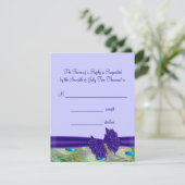 Réponse Cartons d'invitation de mariage Paon Violet (Debout devant)
