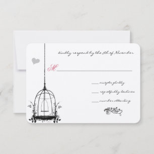 Réponse Cartons d'invitation de mariage rouges et noirs à