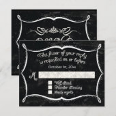 Réponse Cartons d'invitation typographiques rustiques à mo (Devant / Derrière)