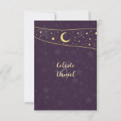 Réponse Céleste Mariage Étoiles Violettes (Dos)