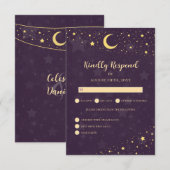 Réponse Céleste Mariage Étoiles Violettes (Devant / Derrière)