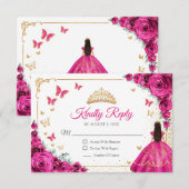 Réponse chic Fuchsia Rose Pink Quinceanera (Devant / Derrière)