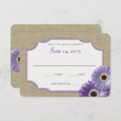 Réponse Daisy et Burlap Lavender Purple (Devant / Derrière)