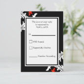 Réponse de Black avec White et Red Mariage damassé (Debout devant)