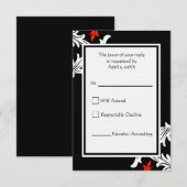 Réponse de Black avec White et Red Mariage damassé (Devant / Derrière)