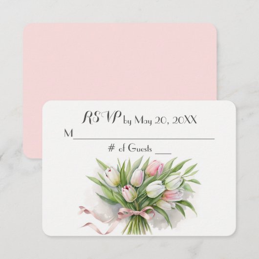 Réponse de bouquet de mariage aux tulipes (Devant / Derrière)