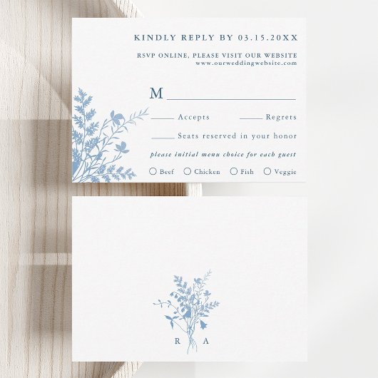 Réponse de choix de repas de mariage botanique ble