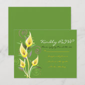 Réponse de la Fleur Invitation Faire-part de maria (Devant / Derrière)