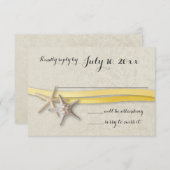 Réponse de la plage jaune de poisson étoilé et de (Devant / Derrière)