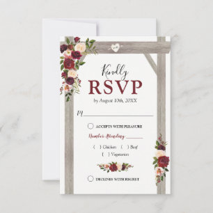 Réponse de l'arche florale rustique de mariage de