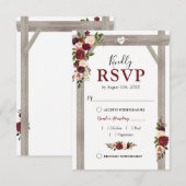 Réponse de l'arche florale rustique de mariage de  (Devant / Derrière)