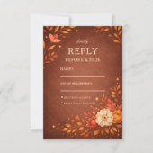 Réponse de l'invité florale rustique chaude (Devant)