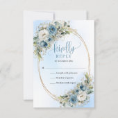 Réponse de mariage à la eucalyptus florale bleu do (Devant)