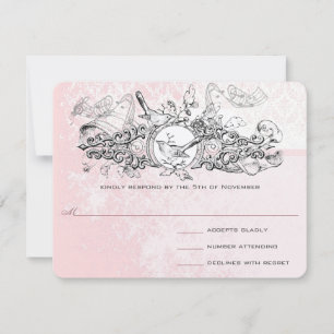 Réponse de mariage à la feuille de musique rose oi