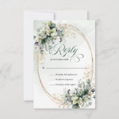 Réponse de mariage à la feuille d'or de verdure à (Devant)