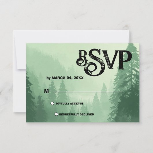 Réponse de mariage à la forêt verte (Devant)
