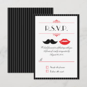 Réponse de mariage à la moustache et aux lèvres ro (Devant / Derrière)