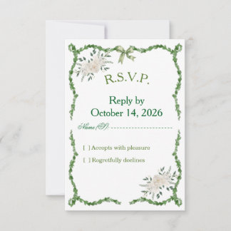 Réponse de mariage à la verdure émeraude élégante