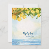 Réponse de mariage à l'aquarelle de citron méditer (Devant)