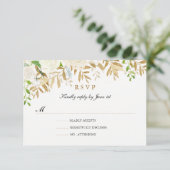 Réponse de Mariage à l'Aquarelle de Feuille Floral (Debout devant)