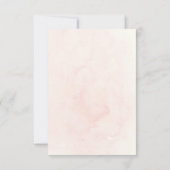 Réponse de mariage à l'aquarelle de pêche et flora (Dos)