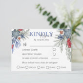 Réponse de mariage à l'aquarelle de verdure hivern (Debout devant)