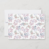 Réponse de mariage à l'aquarelle de verdure hivern (Dos)