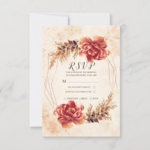 Réponse de mariage à l'aquarelle florale aux épice