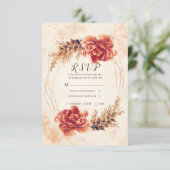 Réponse de mariage à l'aquarelle florale aux épice (Debout devant)