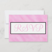 Réponse de mariage à l'aquarelle rose clair (Devant)