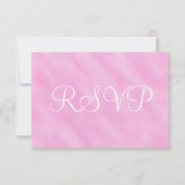 Réponse de mariage à l'aquarelle rose clair blanc (Devant)
