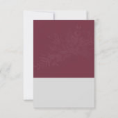 Réponse de mariage à monogramme de feuillage botan (Dos)