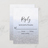 Réponse de mariage à paillettes grises bleues (Devant / Derrière)