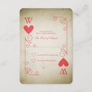 Réponse de mariage As de cœur vintage