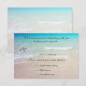 Réponse de mariage au bord de la mer avec nombre e (Devant / Derrière)