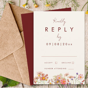 Réponse de mariage automnal en terre cuite Bohème 