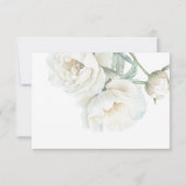 Réponse de mariage aux élégantes pivoines blanches (Dos)