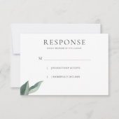 Réponse de mariage aux feuilles botaniques moderne (Devant)