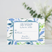 Réponse de mariage aux feuilles d'aquarelle (Debout devant)