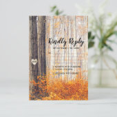 Réponse de mariage aux feuilles d'automne rustique (Debout devant)