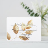 Réponse de mariage aux feuilles d'or chic (Debout devant)