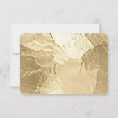Réponse de mariage aux feuilles d'or chic (Dos)
