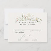 Réponse de mariage aux fleurs sauvages rustiques v (Devant)