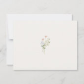 Réponse de mariage aux fleurs sauvages rustiques v (Dos)