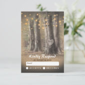 Réponse de mariage aux lumières rustiques d'arbre (Debout devant)
