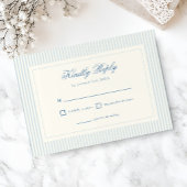 Réponse de mariage aux rayures bleu clair classiqu