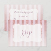 Réponse de mariage aux rayures Rose Gold Blush (Devant / Derrière)