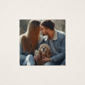 Réponse de mariage avec code QR floral bleu poussi (Dos)